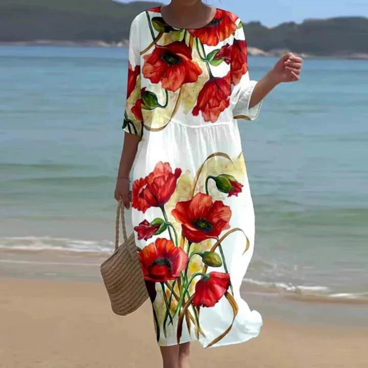 Martha | Elegant Blommig Klänning