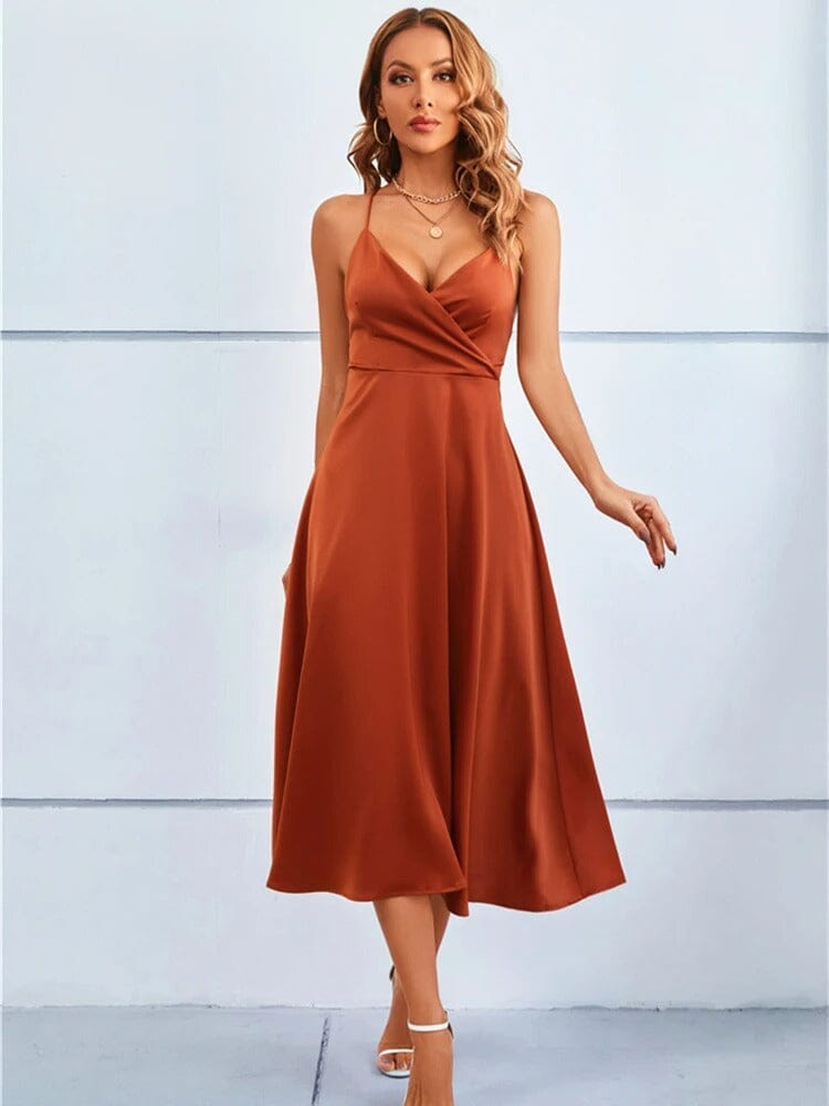 Mia | Lyxig Strapless Silke Maxi Klänning