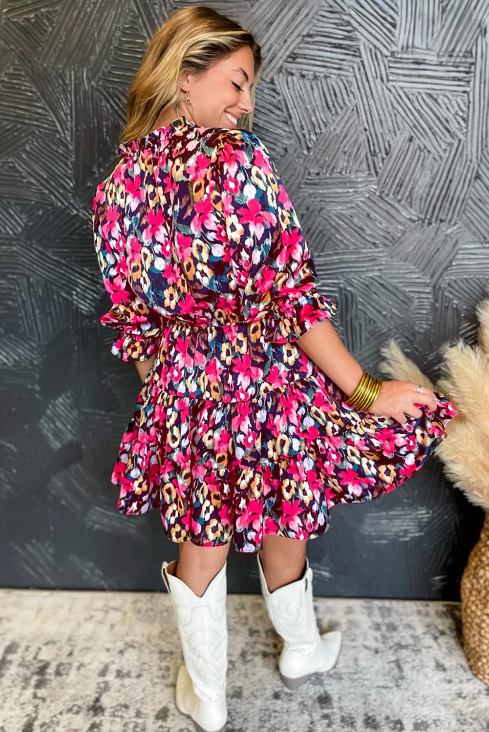 Yara | Lagerkjol med Blommor och Volanger