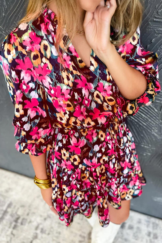 Yara | Lagerkjol med Blommor och Volanger